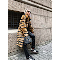 Miniatyrbilde 5 av 11: Dame Faux Fur Jakker Vinter Tigerfrakker Løse Pelsjakker 4XL