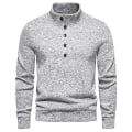 Miniatyrbilde 2 av 5: Hettegenser for menn, avslappet strikket genser Light Gray S