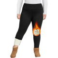 Miniatyrbilde 1 av 8: Fleecefôrede Leggings for Kvinner - Termiske Vintertights med Høy Midje - Yoga Bukser Black L