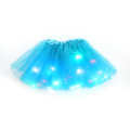 Miniatyrbillede 1 af 5: Piges LED-Skørt Lysende Tutu Glød Tulle Danseskørter Lake Blue