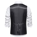 Miniatyrbillede 3 af 9: Mænds Casual Enkeltknappet Suit Vest Blue 2XL