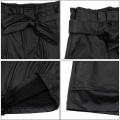 Miniatyrbillede 3 af 5: Faux Læder Shorts Højtaljede Vidbenet med Lommer til Kvinder S
