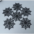 Miniatyrbillede 2 af 6: 6 stk. Halloween Udhulede Edderkoppespind Underkopper 6PCS