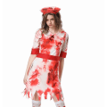 Pikkukuva 5 / 9: Naisten Zombien Hoitajan Asuste Pääkoristeella Halloween-Asuste L