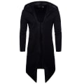 Miniatyrbillede 1 af 5: Mænds Frakke Hoodie Lang Trenchcoat Bomuld Casual Overfrakke Jakke 3XL