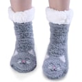 Miniatyrbild 1 av 6: Damkatt Fuzzytofflor med Grepp Grey