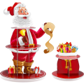 Miniatyrbillede 1 af 6: Jule Cupcakes Stativ 3-lags Juleferie Party Cupcake Toppers Red