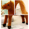 Miniatyrbillede 11 af 11: Sød Heste Plyslegetøj, Simulerings Pony Udstoppede Dyr dark brown 20cm
