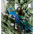 Miniatyrbild 6 av 7: Julgranshängande Simulerad Blå Påfågel Fjäder 2PCS
