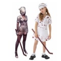 Miniatyrbilde 1 av 6: Halloween Blodig Sykepleierkostyme For Barn M