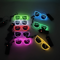 Miniatyrbillede 7 af 8: Lysende Briller Glow Blinkende LED Solbriller Red