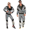 Miniatyrbillede 1 af 5: Kostume Træningstøj, Disco, 80'er Outfit, Joggingdragt, Fastelavnskostumer silver S