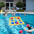 Miniatyrbild 3 av 9: Poolleksaker Spelset - Tic-Tac-Toe Uppblåsbar Poolleksak med 10 Bollar yellow