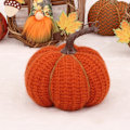 Miniatyrbillede 2 af 5: Assorterede Hæklet Græskar Til Efterår Thanksgiving Halloween Bordpynt Style2
