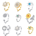 Miniatyrbillede 5 af 5: Guld Angst Ring til kvinder, Fidget Ringe til Angst for Kvinder Style3