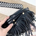 Miniatyrbillede 7 af 9: Kvinders Crossbody Taljepose Med Kvast Gray