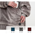 Miniatyrbild 3 av 4: Winter Warm Hooded Lazy Blanket USB gray