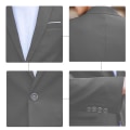 Miniatyrbilde 2 av 3: Herre Dress 2-delt med én knapp og midt-splitt Gray 3XL