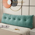 Miniatyrbilde 1 av 9: Kilepute Hodegavl Posisjonsstøtte Lang Pute for Seng Blue Green 150*40*12cm