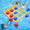 Miniatyrbild 1 av 9: Poolleksaker Spelset - Tic-Tac-Toe Uppblåsbar Poolleksak med 10 Bollar yellow