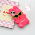 Miniatyrbild 3 av 6: 3D Kreativ Cartoon Coola Solglasögon Kanin Case för iPhone Iphone13 Pro