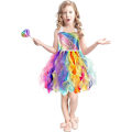 Pikkukuva 1 / 7: Tyttöjen Tutu-mekko, Kimaltavaa Sekvensoitua Tullea Prinsessan Syntymäpäiväjuhla-asu Colorful 6T