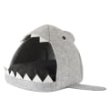 Miniatyrbillede 1 af 5: Kattetoilet Varmt Kattemad Shark-Formet Hus Varmt Kennel Killinge Seng Grey