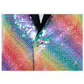 Miniatyrbillede 7 af 10: Herre Mode Shawl Revers Pailletter Blazer S