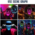 Miniatyrbillede 2 af 4: Halloween Scary Ghost Face Skeleton Glow Masks Style 1