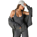 Pikkukuva 4 / 6: Naisten V-kaula- ja Racerback-tankkitoppi, Ribbed Pitkä Tankkitoppi Dark Grey XL