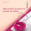 Pikkukuva 9 / 9: Langattomat Piirretty Bluetooth-kuulokkeet Latauskotelolla Rose Red