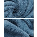 Miniatyrbillede 4 af 5: Dametøj Sherpa Jakke Fuzzy Lynlås Hoodie Oversized Fleece Jakker Light Grey M