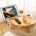 Miniatyrbillede 1 af 5: Sofa Arm Tray Bord Klemmet Til Bakke Round