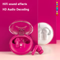 Pikkukuva 2 / 9: Langattomat Piirretty Bluetooth-kuulokkeet Latauskotelolla Rose Red