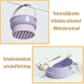 Pikkukuva 5 / 7: 2-in-1 meikkisiveltimen puhdistusmatto ja kuivausteline Purple