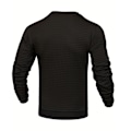 Miniatyrbild 3 av 4: Herrar Waffle Pullover Tröja Rutiga Långärmad Rundhalsad Solid Tröja Black M