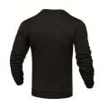 Miniatyrbilde 3 av 4: Hettegenser for menn i vafelmønster, rutete, langarmet, rund hals, ensfarget Black S