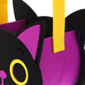 Miniatyrbillede 6 af 7: Filtede Slikposer Halloween Stor Kapacitet Organisering Black