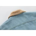 Miniatyrbilde 4 av 11: Herre Fleeceforet Jeansjakke Vinterjakke Light Blue L