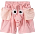 Pikkukuva 1 / 4: Hauskat Elefantti-Shortsit, Söpöt ja Upeat Elefantti-Pyjama-Shortsit Pink 4XL