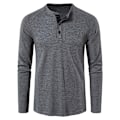 Pikkukuva 1 / 7: Miesten Yksivärinen Pitkähihainen Napitettava Pusero Dark gray M