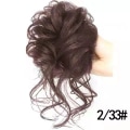 Pikkukuva 1 / 3: Messy Bun -hiuslisuke, Röpelöinen Updo -elastisella hiuslisukkeella dark brown