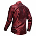 Miniatyrbilde 3 av 4: Menn's Glossy Lomme Langærmet Lapel Trykket Skjorte Red M