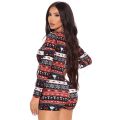 Miniatyrbild 3 av 5: Kvinnors bodysuit Jumpsuits Print Kort red S