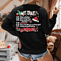 Miniatyrbild 7 av 8: Merry Christmas Tröja Kvinnor Jul Långärmad Tröja Blus Topp Red XS