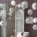 Miniatyrbild 1 av 5: Julhängande Snöflingor Dekorationer 12-pack 3D Regnbågspappersnöflingor Silver