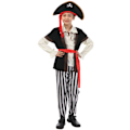 Miniatyrbild 4 av 5: Pojkar Deluxe Piratkapten Barndräkt S