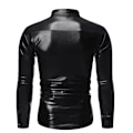 Miniatyrbilde 4 av 7: Menn Sequin Langarmet Skjorte Metallisk 70-talls Skjorte Knappeskjorte Black XL