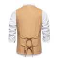 Miniatyrbillede 3 af 9: Mænds Formelle Modevest Lagdelt Vest Business Dress Suit Veste KHAKI 2XL