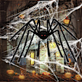 Pikkukuva 7 / 10: Halloween-jättimäinen hämähäkkireppu -koristeet Black M